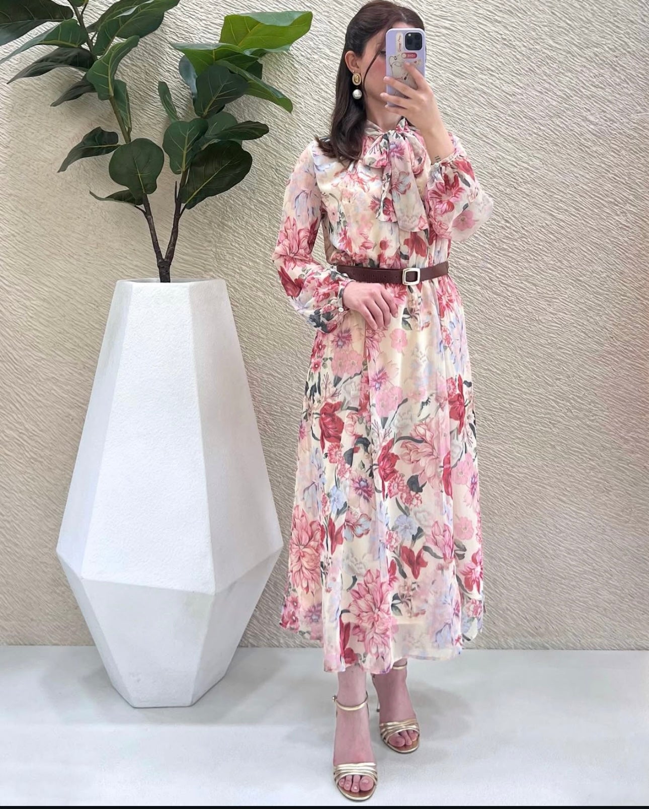 ZARA CREAM FLORAL GOWN