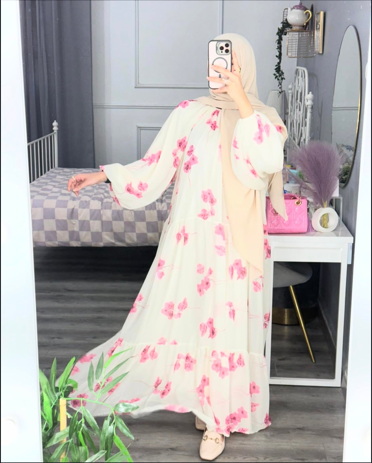 BLUSH BLOOM MODEST GOWN