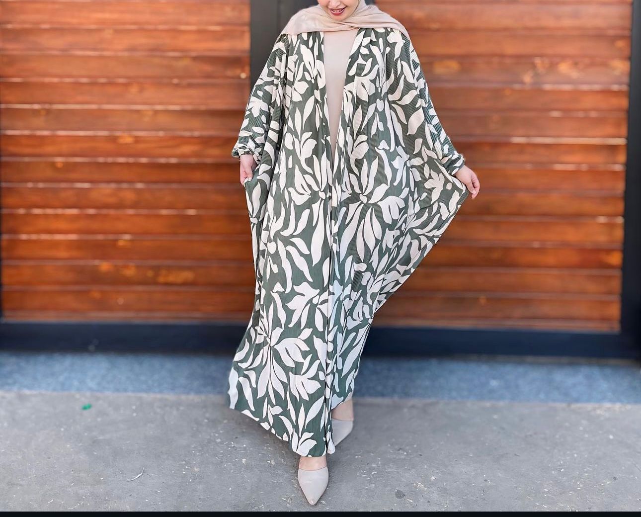 MINT LEAFY CARDIGAN SET