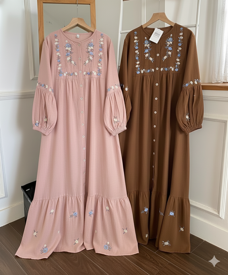 Vintage Embroidery Gown