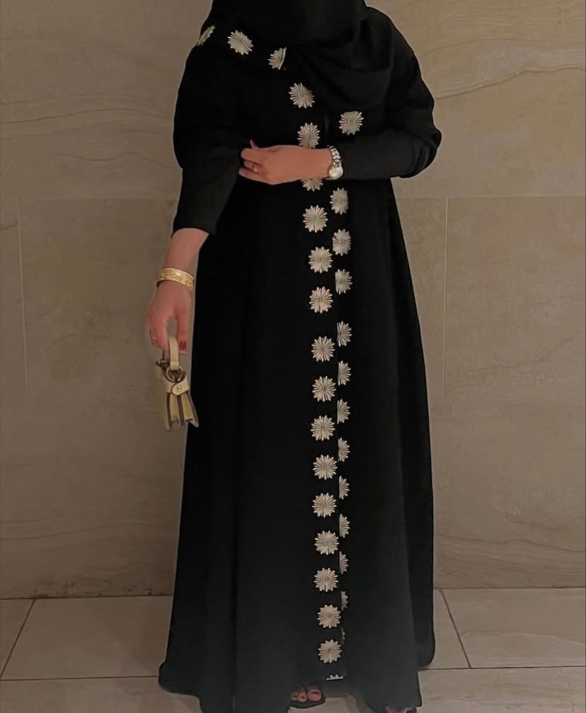 White blossom abaya