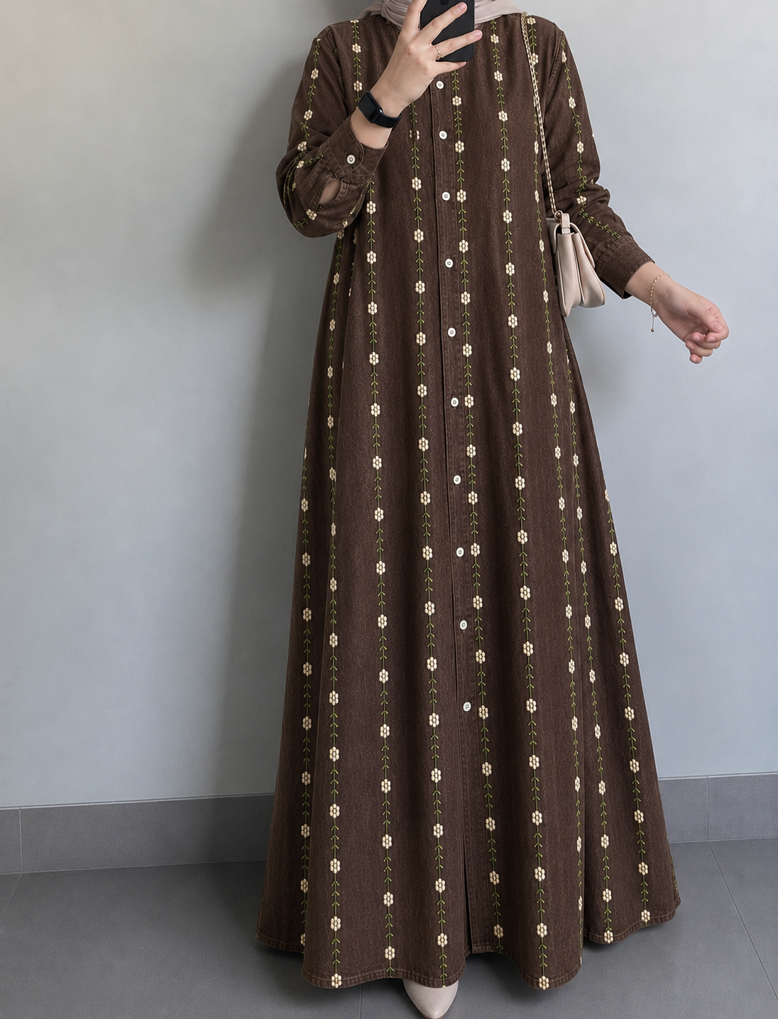 Blossom Trail Embroidered Gown