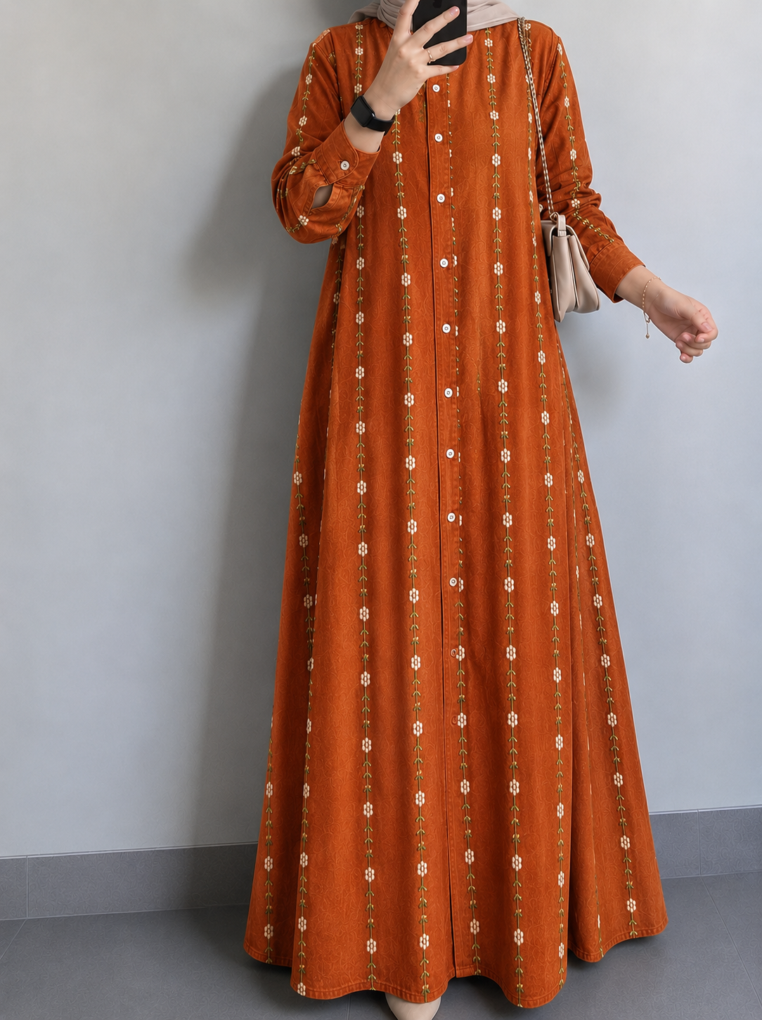 Blossom Trail Embroidered Gown