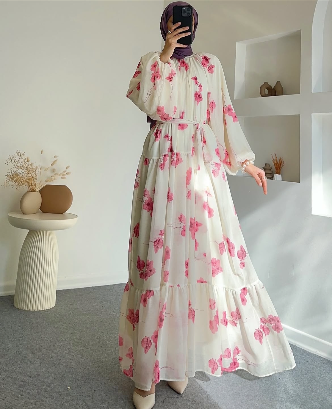 BLUSH BLOOM MODEST GOWN