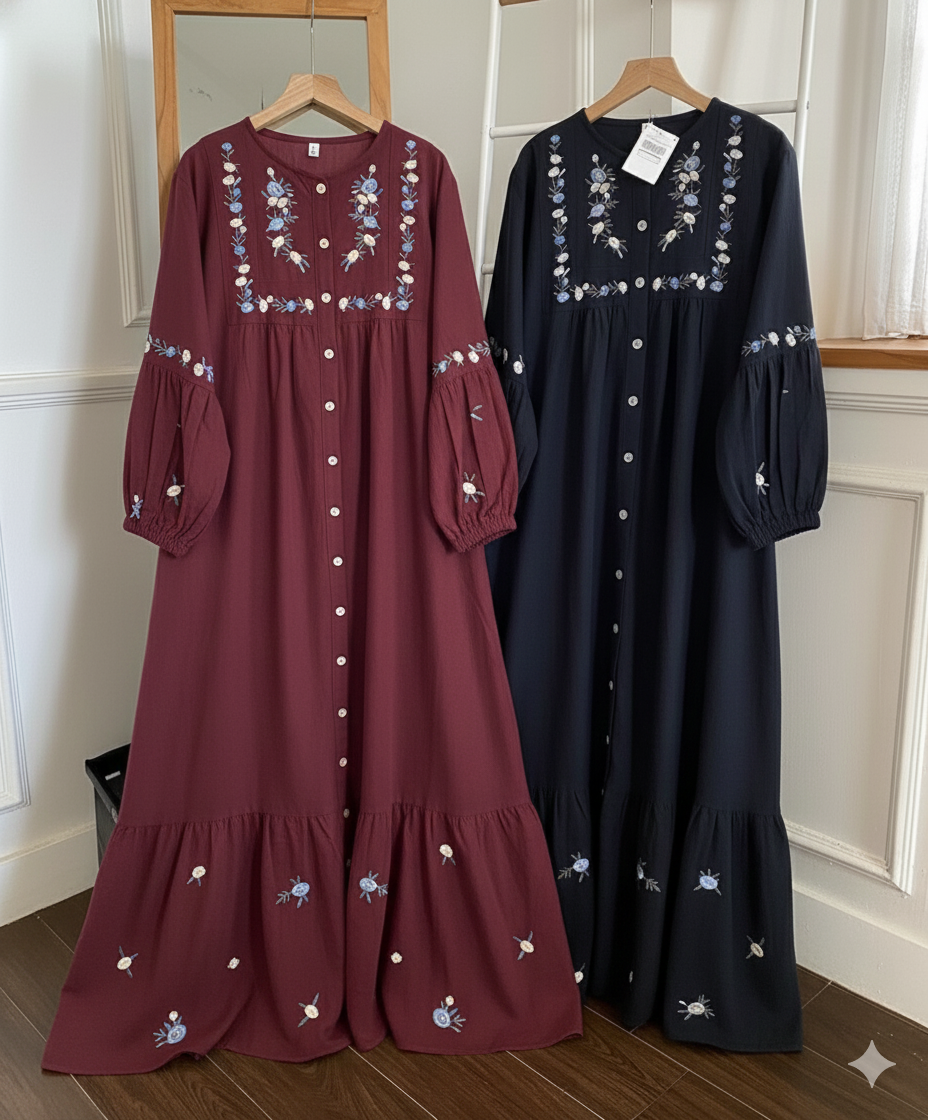 Vintage Embroidery Gown