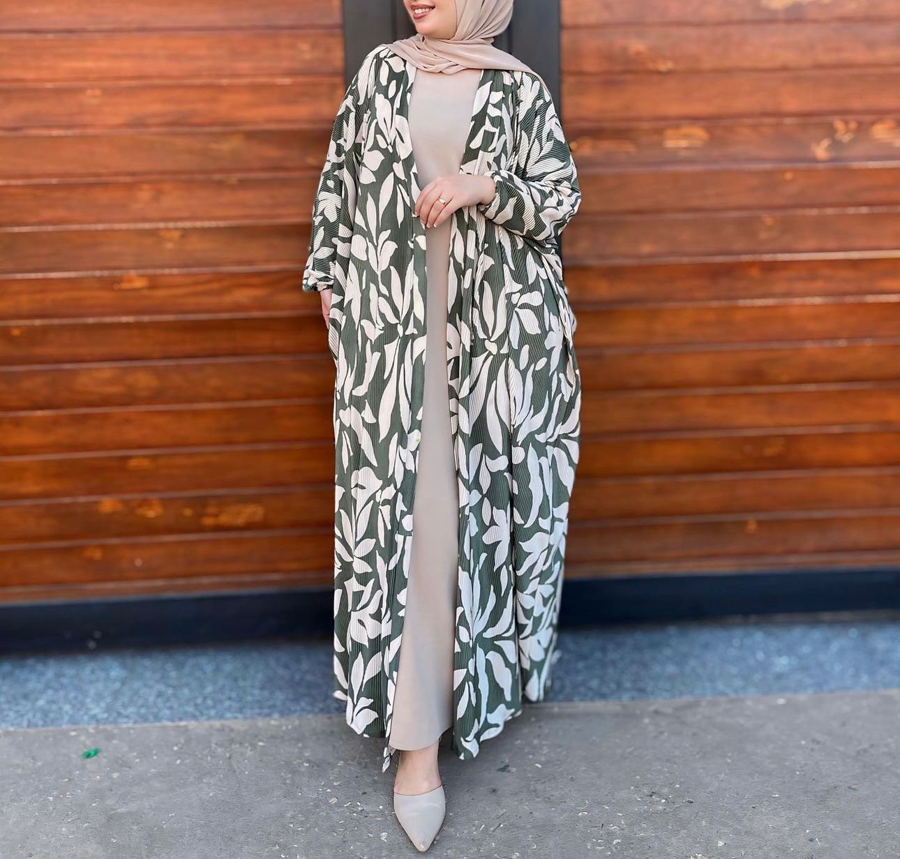 MINT LEAFY CARDIGAN SET