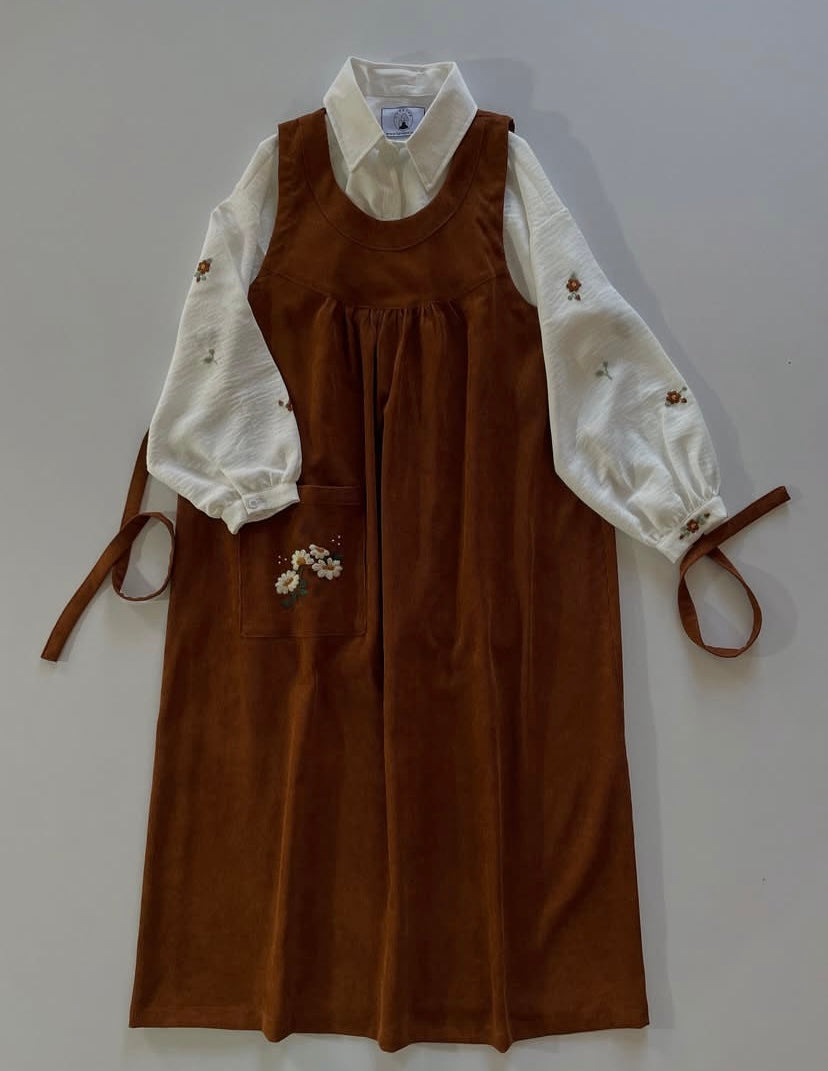 Automn meadow pinafore