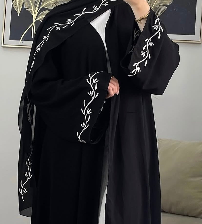 Ivory vine abaya