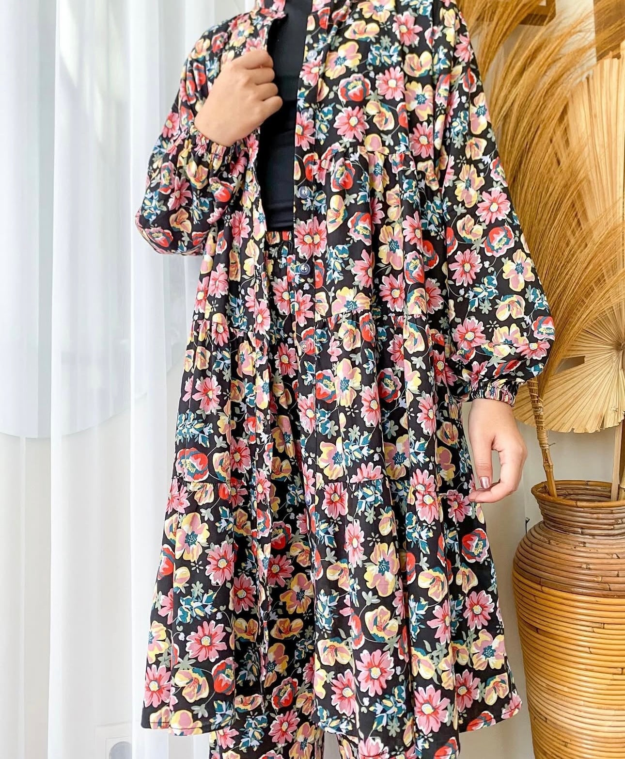 MIDNIGHT FLORAL CORDSET