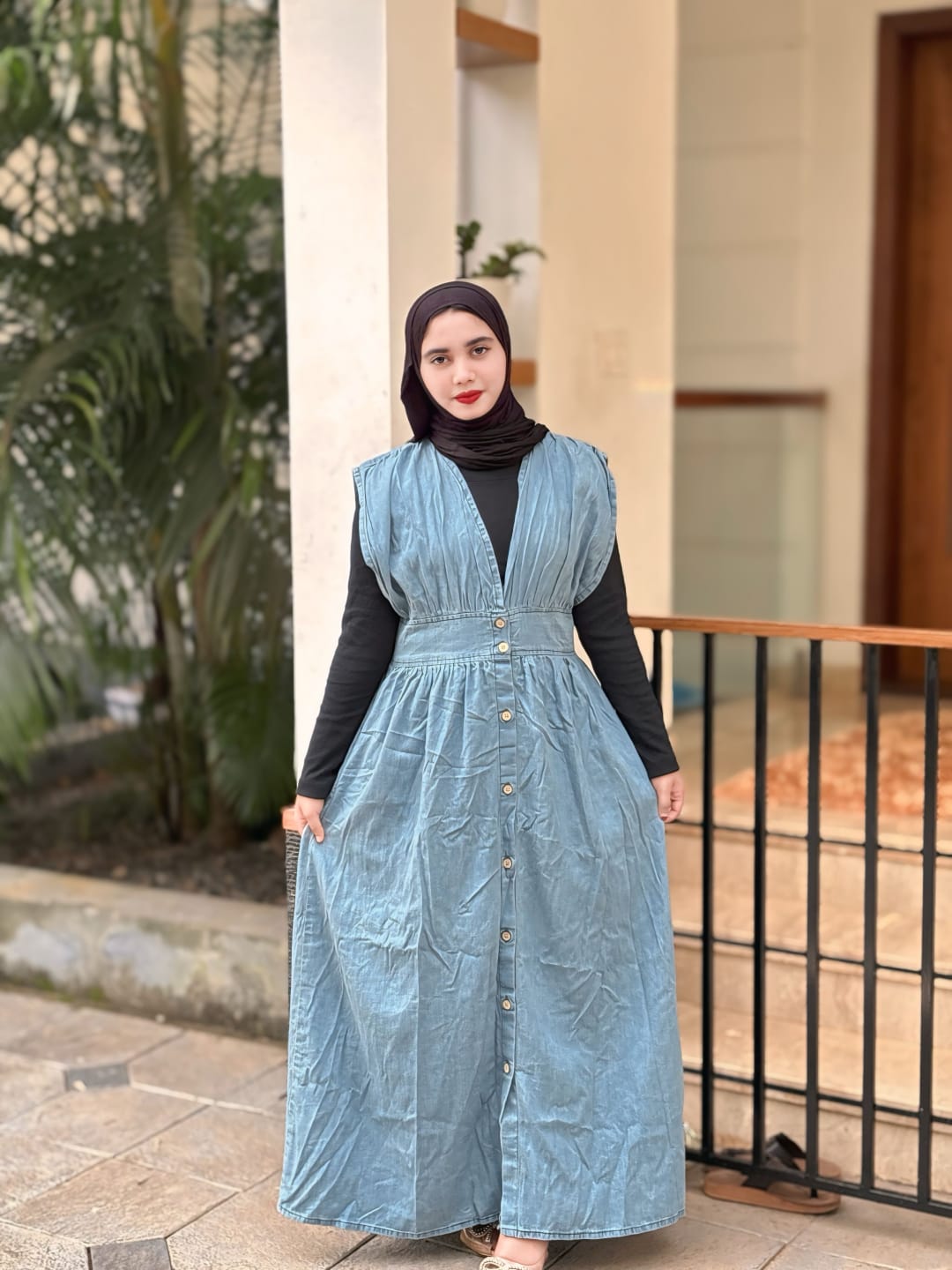 Modesty Denim Romper set