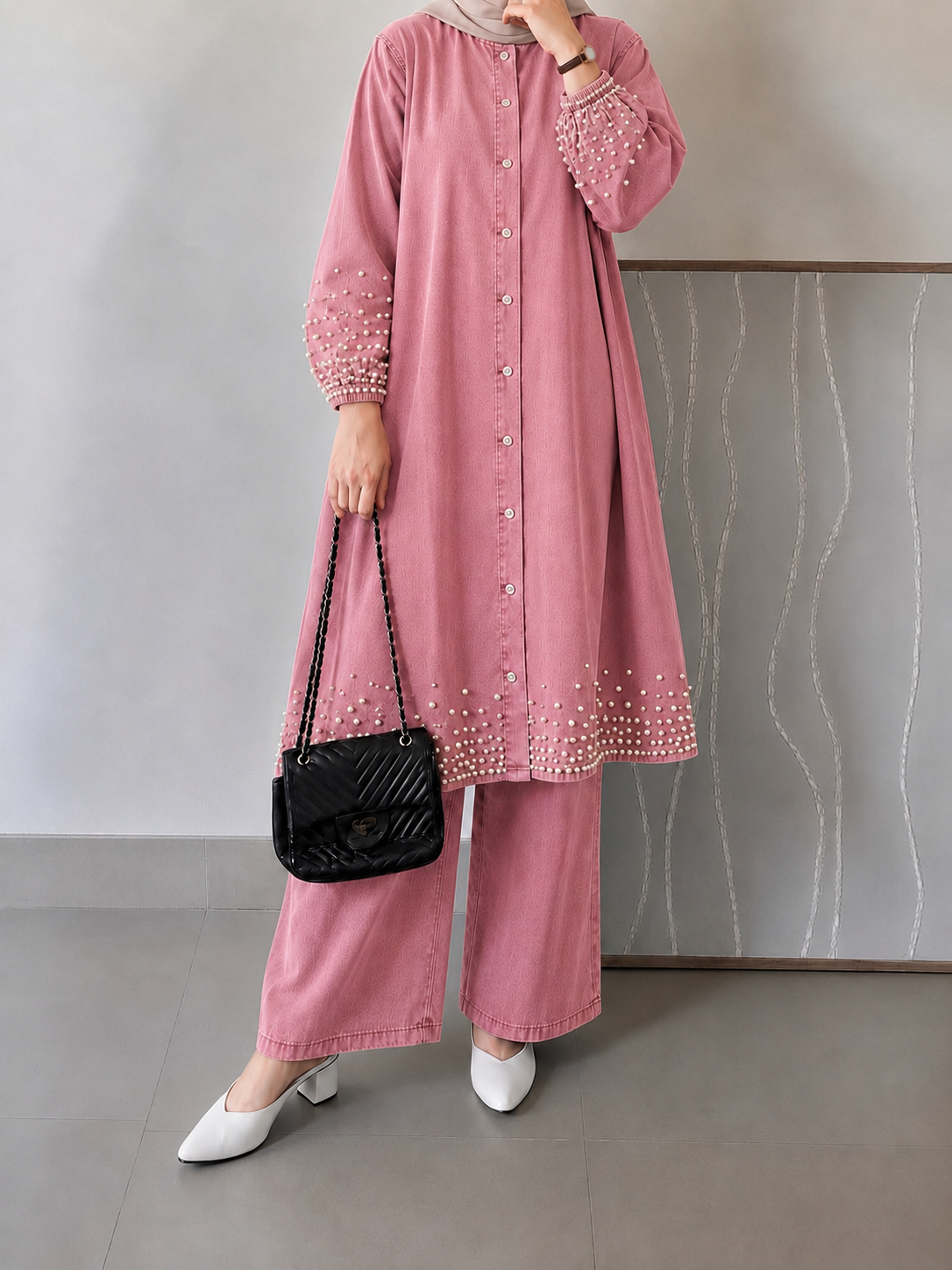 PEARL MIST DENIM CORDSET
