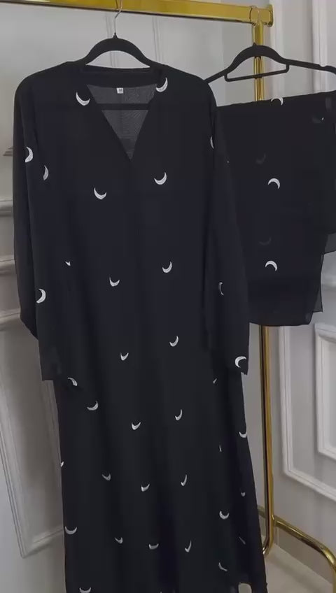 MOON EMBROIDERY ABAYA 🌙