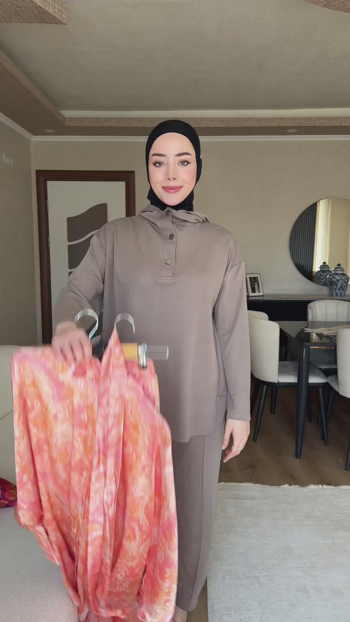 SATIN PEACH CORDSET