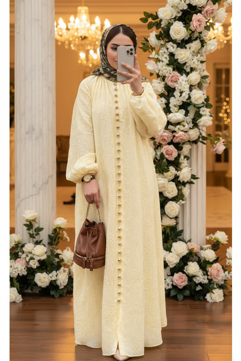 🌸 Hakoba Floral Beaded Maxi Dress