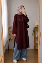 CUSTOM NAME EMBROIDERY TUNIC & PANTS SET