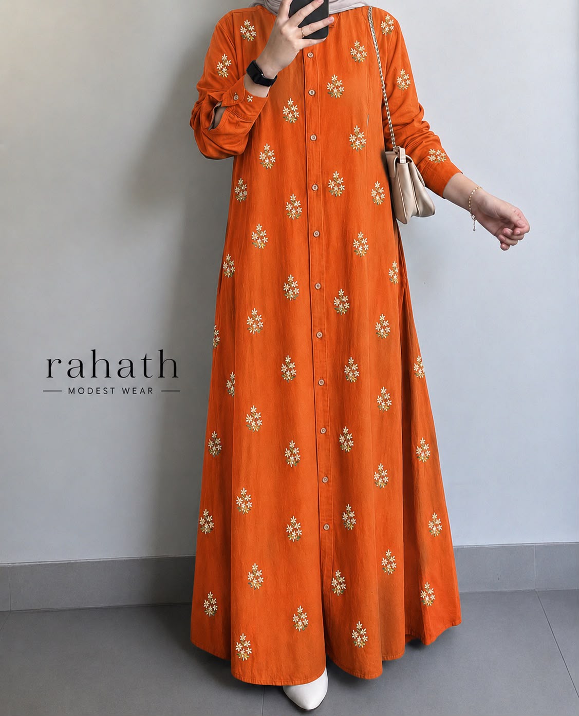 DAISY BLOOM DENIM GOWN