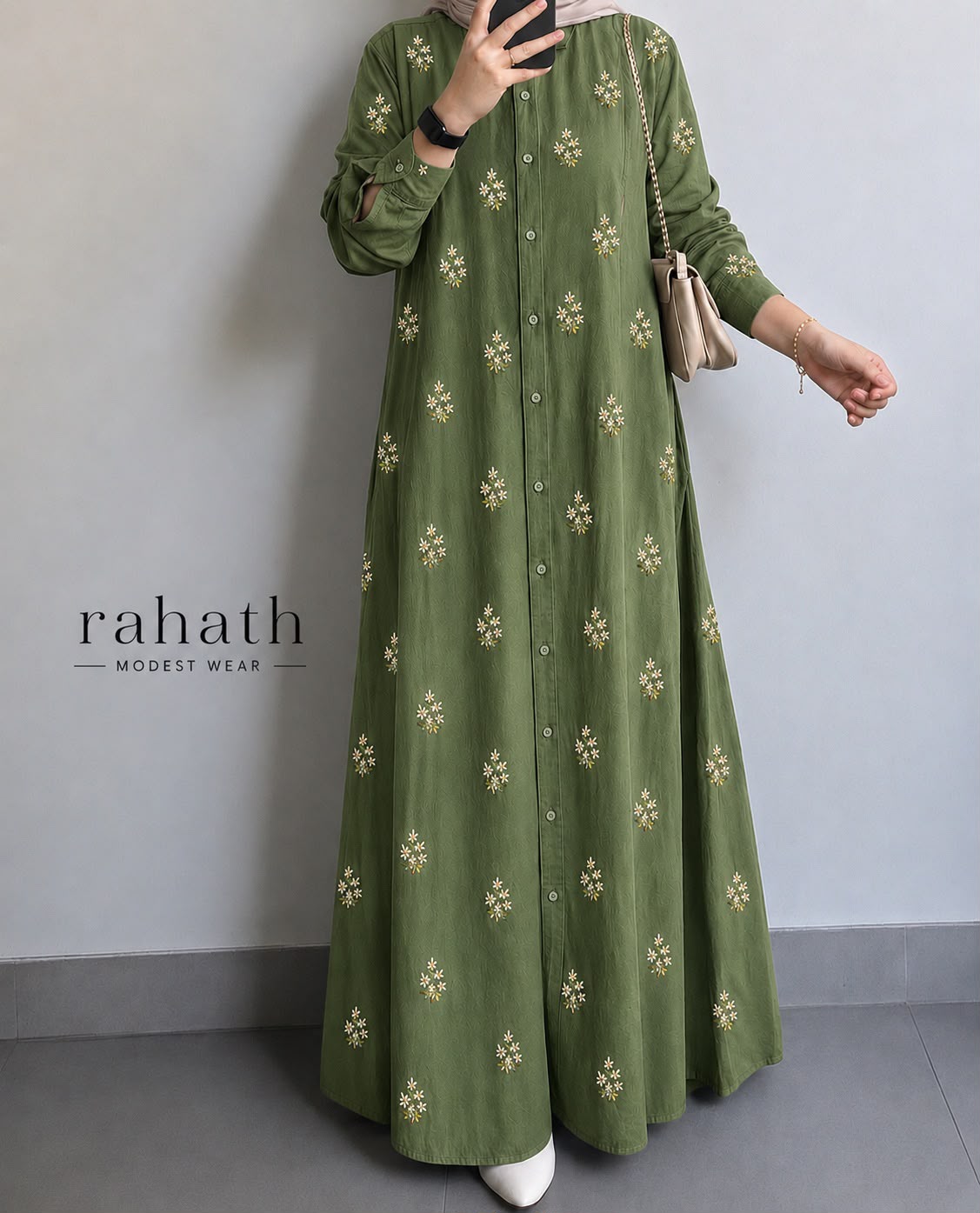 DAISY BLOOM DENIM GOWN