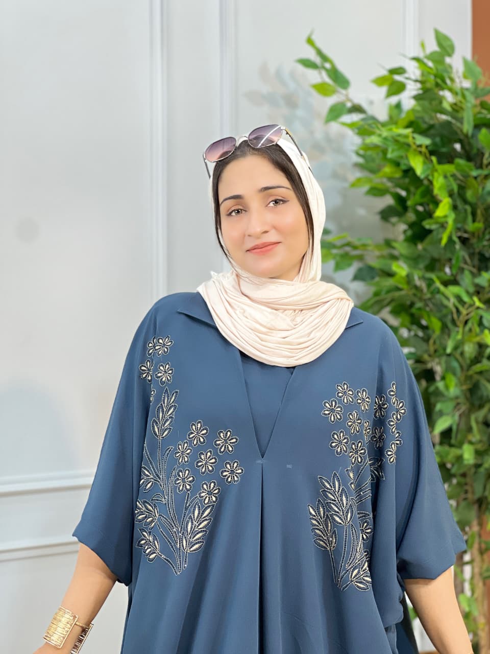 Embroidery lengthy kafthan